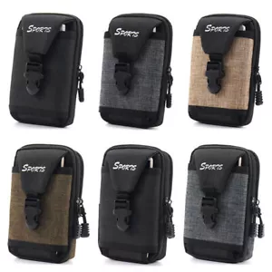 Bolsa de teléfono con cintura para hombre para teléfono móvil cinturón estuche para teléfono viaje deportes bolsa de transporte bolsa - Imagen 1 de 13