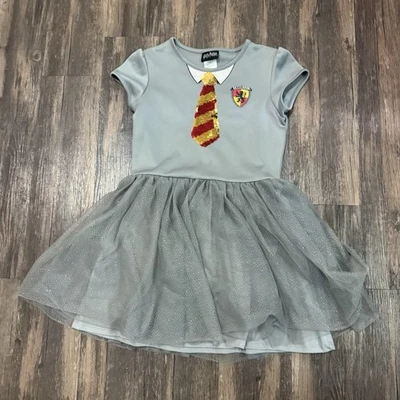 Harry Potter Hermione Tutú Vestido Niñas L 10/12 Disfraz Vestido Jerry Leigh Gris Foto 1 de 4