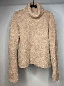 Tuckernuck Camel Boucle Theo Turtleneck Sweater Women's XS Chunky Wool Blend - Picture 1 of 5