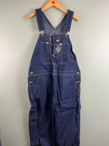 Vintage Dickies Latzhose Herren 36x34 Denim Blau Jeans Workwear Mexico *Fleck - Bild 1 von 8