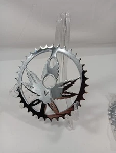 1 Stück Fahrrad Kurbel MARIHUANA/WEED Ritzel 36T doppelt chrom. - Bild 1 von 5