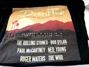 2016 DESERT TRIP TOUR XL T-shirt Who Rolling Stones Dylan McCartney Young Waters - Picture 1 of 5