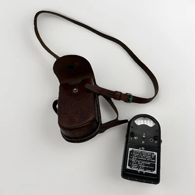 Multímetro lector de ohmios Trub Tauber vintage con estuche de cuero no probado Alemania Foto 1 de 4