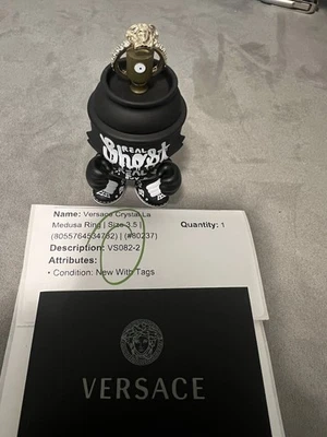 范思哲水晶 La Medusa 戒指 - 尺寸 3.5 - 全新带标签 - 范思哲 AuthenticCOA — 第 1/4 张图片