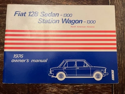 Fiat 128 1976 sedán/station wagon 1300 - manual del propietario de fábrica, guía del usuario Foto 1 de 2