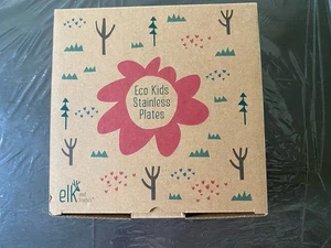 Elk and friends eco kids stainless plates. PLATES. KIDS SAFE. Healthy dishes - Picture 1 of 3