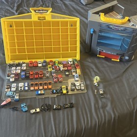 60 Vintage Galoob Micro Machines Large Vehicles Cars lot with carrier and garage