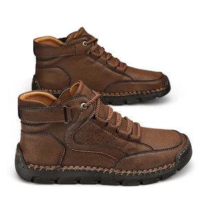  Men Boots Winter Warm Outdoor Comfortable Business Boots Handmade Ankle Boots   - Picture 1 of 15