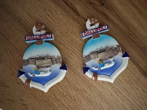 LOTTO 2 CALAMITE DAL MONDO ITALIA PUGLIA GALLIPOLI ANCORA MAGNETI DA COLLEZIONE - Picture 1 of 1