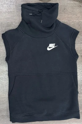 Nike Sportswear Chaleco de Vellón Sin Mangas S Rally Cuello Embudo Sudadera Negro  Foto 1 de 4