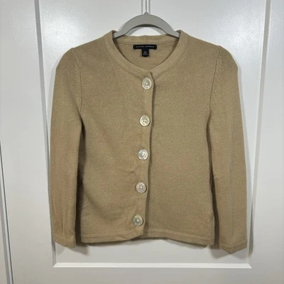 Banana Republic女式开衫毛衣。 米色兔子头发和羊毛 XS 码舒适 — 第 1/4 张图片
