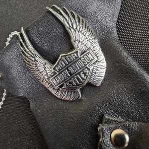 Harley Davidson Mujer Cuero Pasador Cola de Caballo Guante Envoltura Negro - Imagen 1 de 17
