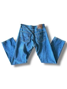 Jeans de mezclilla vintage años 00 Levi’s 501 medida 29x28,5 azul Y2K 31x30 hechos en EE. UU. - Imagen 1 de 17