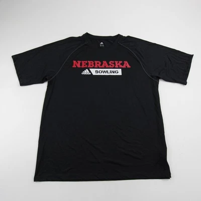 Camisa Nebraska Cornhuskers Adidas Climalite Manga Corta Para Hombre Negra Nueva Foto 1 de 4