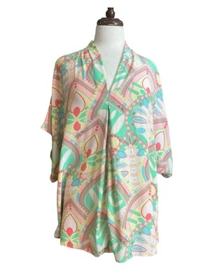 Blusa Marie Oliver 100% seda multicolor grande Foto 1 de 4