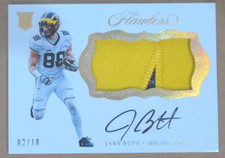 FB Jake Butt 2017 Flawless Collegiate Rookie Patch Autographs Gold #RPAJB 02/10