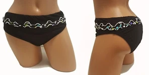 Profile NEW Black Women's Size L Large 14 Swimsuit Bikini Bottom $48 3078 - Picture 1 of 3