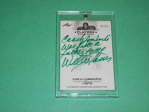 Willie Davis Auto On Card Leaf Vince Lombardi Legacy 01/25 Green Bay Packers!!! - Picture 1 of 4