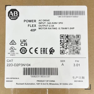 22D-D2P3N104 AB NEW Series A. PowerFlex 40P 0.75 kW 1HP AC Drive EXPRESS 1PCS CG - Picture 1 of 2