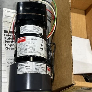 🔥Dayton 6Z076 AC Gearmotor 115V 8.8 RPM,76 Torque,1/2”Shaft+5X400 DiscBrake🇺🇸 - Picture 1 of 5