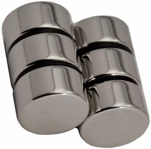 6 Neodymium Magnets 16 x 8 mm Disc N48 Rare Earth - Picture 1 of 2
