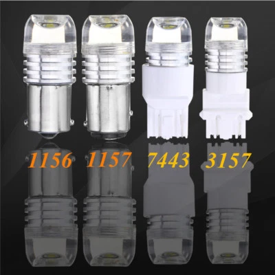 10X White Car Strobe Flash Light 3157 LED Car Auto Brake Stop Bulb Reverse Lamp - Image 1 of 4