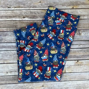 4th of July Gnome Fireworks USA Women's CAPRI Leggings Extra Plus Size TC2 20-26 - Picture 1 of 3
