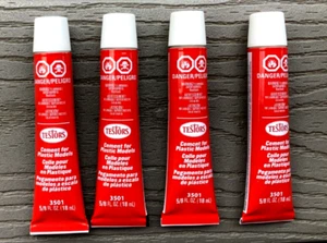 4 TESTORS 5/8 FL. OZ. TUBE OF TESTORS GLUE / CEMENT FOR PLASTIC MODEL KITS 3501 - Picture 1 of 4