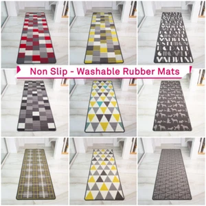 Machine Washable Non Slip Hall Runner Rugs Cheap New Long Easy Clean Hallway Mat - Picture 1 of 100