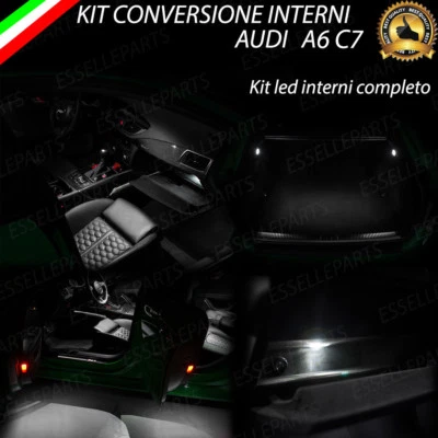 KIT LED INTERNI AUDI A6 C7 KIT CONVERSIONE COMPLETA 6000K NO AVARIA LUCI CANBUS - Immagine 1 di 4