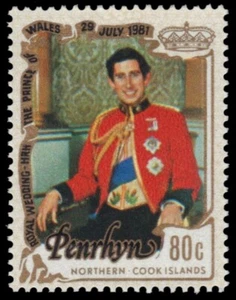 PENRHYN ISLAND 180 (SG227) - British Royal Wedding "Prince Charles" (pa91932) - Picture 1 of 1
