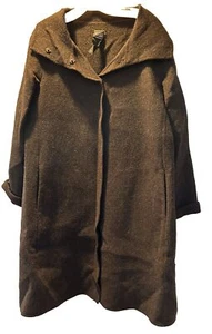 Eileen Fisher Baby Alpaca Wool Coat Size Small Snap Close - Picture 1 of 7
