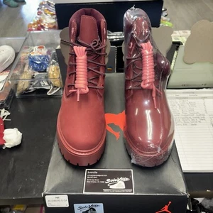 Gr. 7 Damen - Timberland Schnürstiefel Plateau Nubukleder weinrot - Bild 1 von 5
