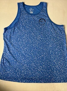 Nike Womens Blue Print Pro Dri-Fit Active Sports Tank Top Size XL Basketball - Picture 1 of 4