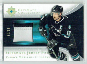 05-06 UD Upper Deck Ultimate Jersey Patch  Patrick Marleau  /75  Patch
