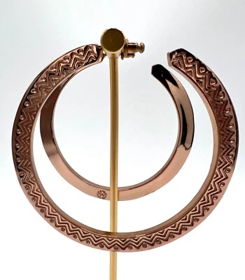 House of Harlow 1960 Pink Gold Plated Hoop Earrings Foto 1 de 4