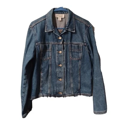 Casual Corner Annex Womans Jacket Jean Denim Pockets Short Blue Size Medium M  - Image 1 of 4