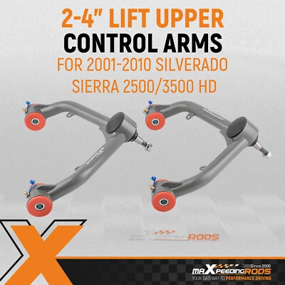 2-4" Lift Upper Control Arm Kit For 2001-2010 GMC Sierra Silverado 2500HD 3500HD - Image 1 of 4