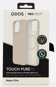 QDOS Gris Clair IPHONE 13 Pro Téléphone Étui Tactile Pure Anti Microbien Magsafe - Picture 1 of 2