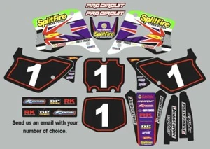 Graphic Kit for 1998-2013 Kawasaki KX85 100 Splitfire Decals logo sticker - Foto 1 di 3