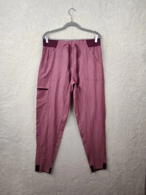 Женские штаны-скраб Adar большого размера из розовой полимерной смеси с высокой талией приталенные эластичные до лодыжки - Изображение 1 из 4