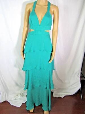 A.L.C. Maxi Vestido de Seda Verde Talla 8 Foto 1 de 4