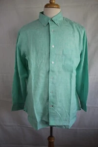 DANIEL CREMIEUX Men's Long Sleeve Linen Blend Button Down Shirt size L - Picture 1 of 4