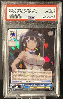 Weiss Schwarz DanMachi Goddess's Judgment, Hestia DDM/S88-E078R PSA 10 - Image 1 of 2