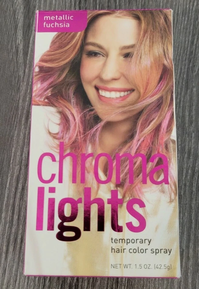 1X Chroma® Lights Spray de Color Temporal para Cabello Metálico Fucsia 1.5oz  Foto 1 de 4