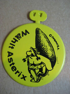 Asterix Meinungsknopf MV-Comix aus Metall Obelix mit Hinkelstein von 1968 RAR