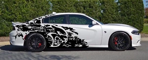 Custom Grunge Side Vinyl Decal Stripe Kit Fits Dodge Charger 2015-2021 - Picture 1 of 2