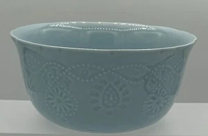 Pioneer Woman Soup Cereal Bowls Blue Cowgirl Lace 6.25" x 3" Farmhouse Cottage - Picture 1 of 4