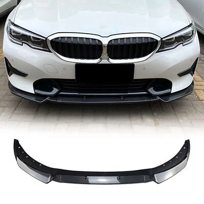 Alerón labial parachoques delantero negro carbono para BMW Serie 3 G20 G21 320i 2019-2022 Foto 1 de 4