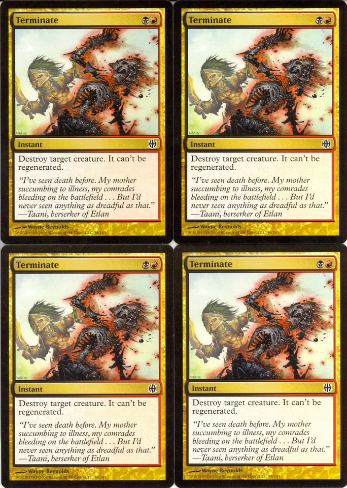4X TERMINATE MTG ALARA REBORN COMMONS! NEAR MINT TO MINT! FREE SHIP! - Image 1 of 1